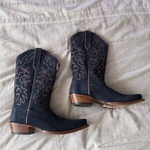 Ariat Women's Navy Embroidered Heeled Boots